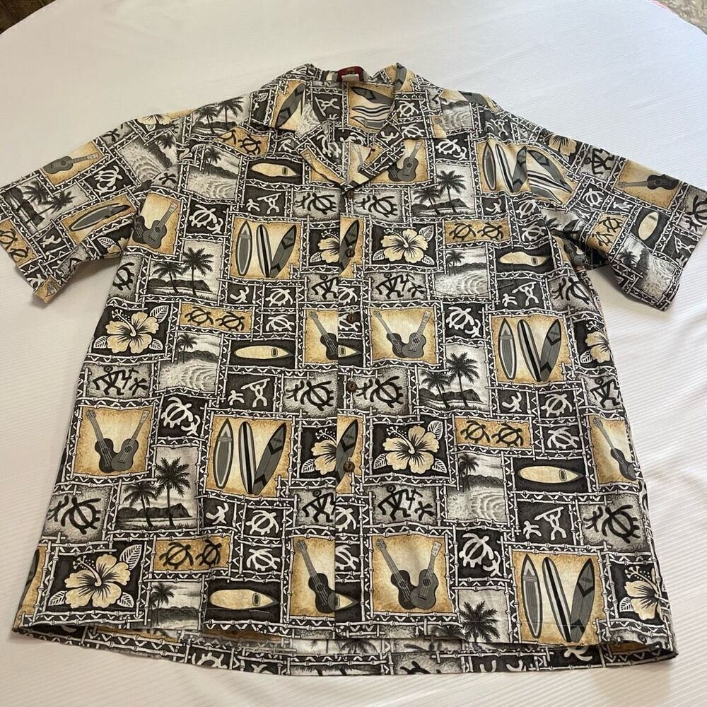 Pacific Legend VTG Short Sleeve Button Up Shirt Size XL